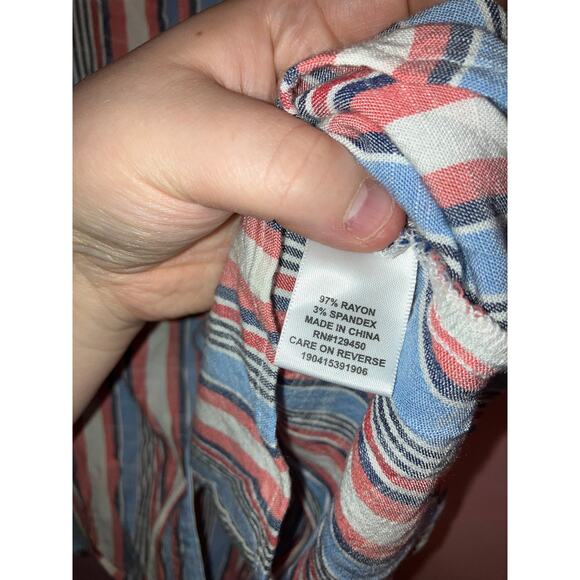 Elle Striped button front mini dress size XS - Picture 4 of 6